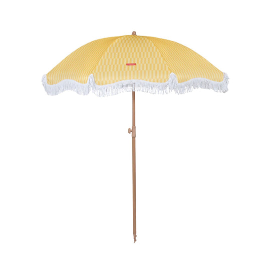 Flamingueo Caramel Plaj ve Bahçe Şemsiyesi Sarı