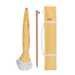 Flamingueo Caramel Plaj ve Bahçe Şemsiyesi Sarı