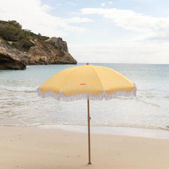 Flamingueo Caramel Plaj ve Bahçe Şemsiyesi Sarı