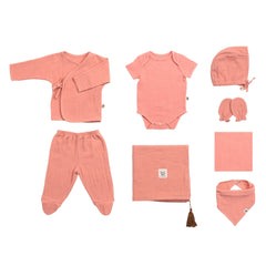 Funna Baby Müslin Yenidoğan Seti 8 Parça Yavruağzı