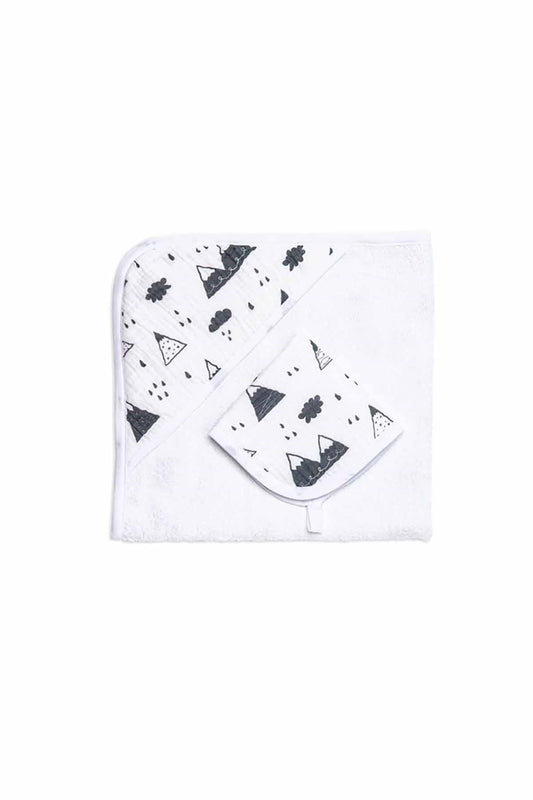 Funna Baby Müslin Havlu Seti Mountains 75x75/30x30cm