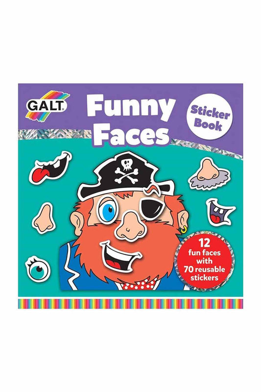 Galt Funny Faces Sticker Book 3 Yaş+