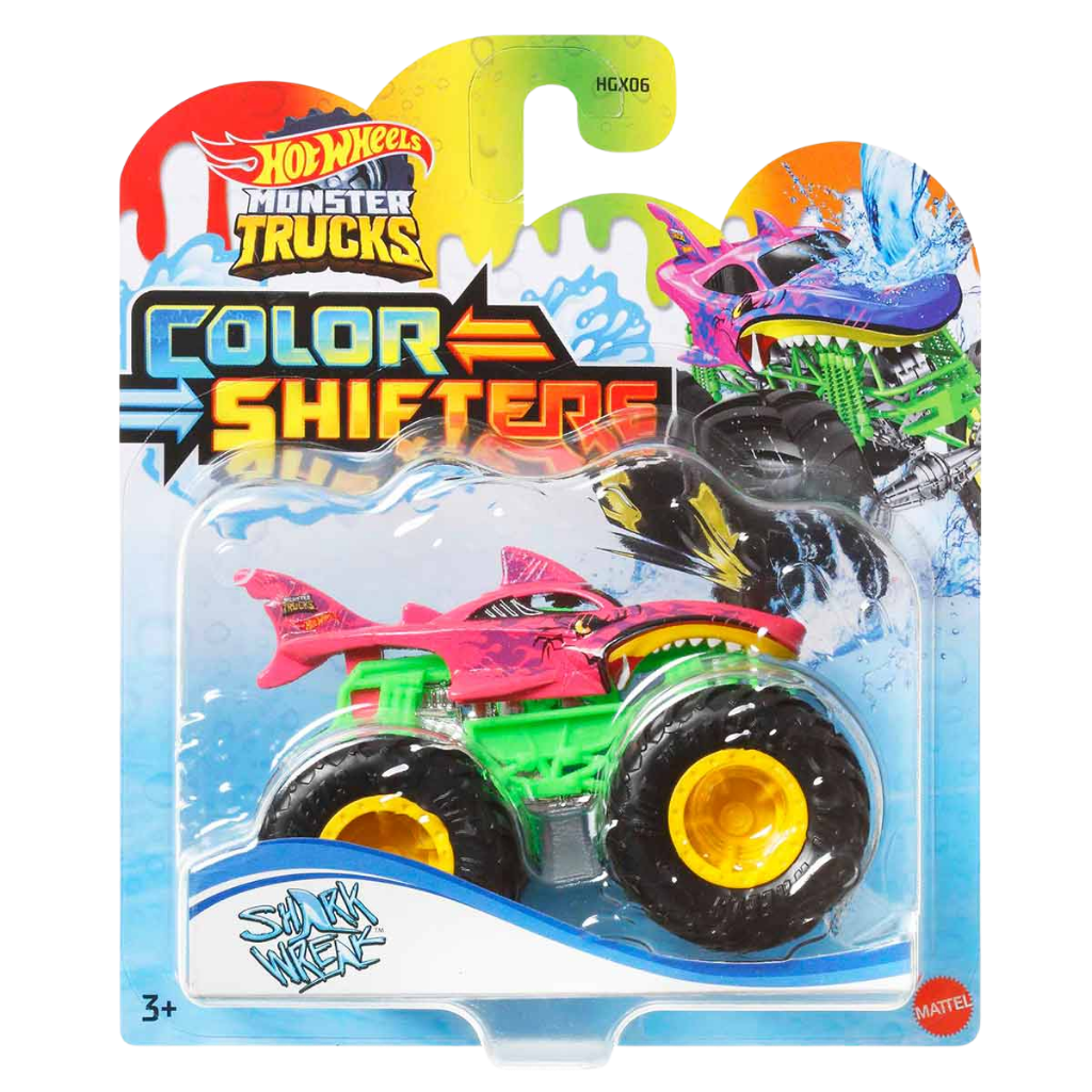Hot Wheels Monster Trucks 1:64 Renk Değiştiren Arabalar Shark Wreak HGX09 - Welcome Baby