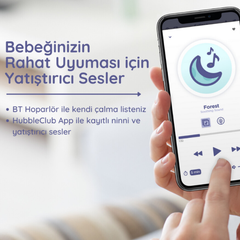 Hubble Eclipse Plus Bebek Telsizi, Ninni Çalar, Bluetooth Speaker, Gece Lambası