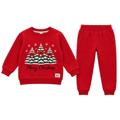 İlo Kids Kız Üç İplik 2'li Noel Takım Kırmızı