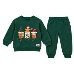 İlo Kids Kız Üç İplik 2'li Noel Takım Yeşil