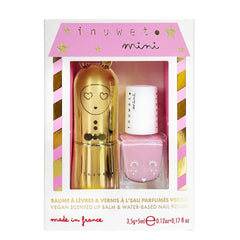 Inuwet 2'li Su Bazlı Oje ve Dudak Balmı Seti Cheesecake Aromalı ve Karpuz Kokulu