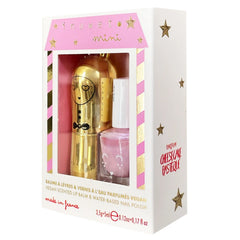 Inuwet 2'li Su Bazlı Oje ve Dudak Balmı Seti Cheesecake Aromalı ve Karpuz Kokulu