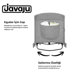 Javaju Anne Yanı ve Oyun Parkı 70*110cm Gri