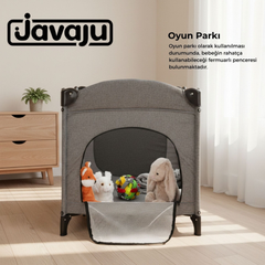 Javaju Anne Yanı ve Oyun Parkı 70*110cm Gri