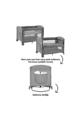 Javaju Anne Yanı ve Oyun Parkı 70*110cm Gri