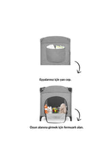 Javaju Anne Yanı ve Oyun Parkı 70*110cm Gri