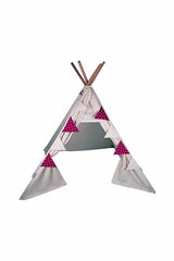 Kiddy's Teepee Şerit Bayrakları Pembe Büyük Puantiyeli