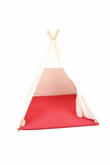 Kiddy's Teepee Süngerli Mat Kırmızı Puantiyeli