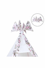 Kiddy's Teepee Tepe Bayrakları Çiçekli