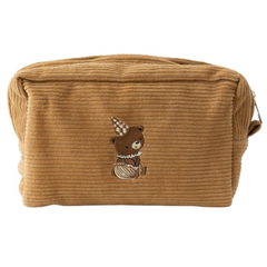 Mama Yoyo Kadife Organi̇zer Çanta Tarçın Nakışlı Ayıcık