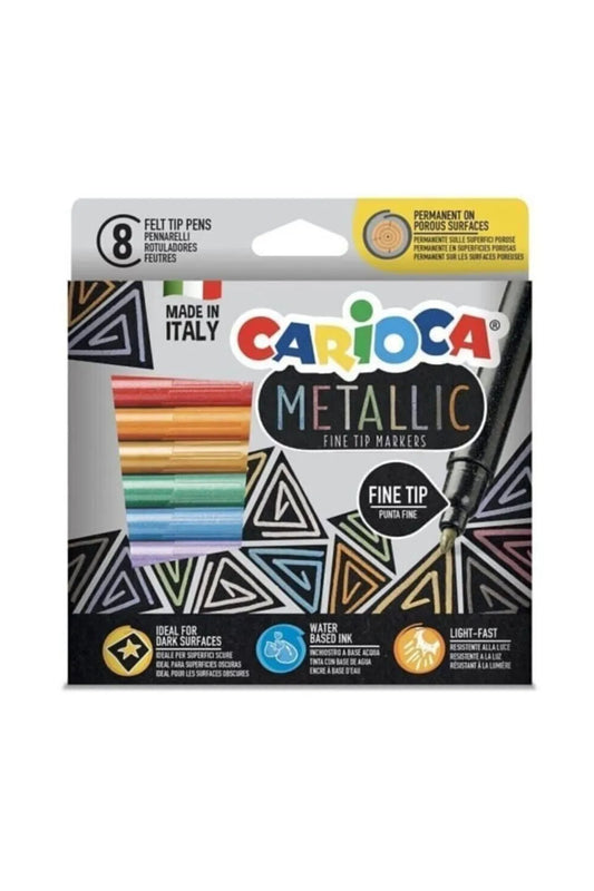 Carioca 8’li Metalik Keçeli Boya Kalemi