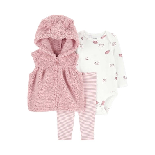 Carter's Kız Bebek Yelekli 3’lü Set