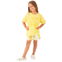 Roly Poly Kız Çocuk Süprem Şortlu Takım Sarı