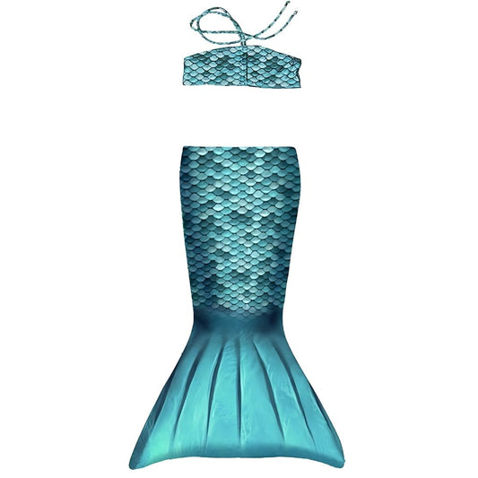 Kuaki Mermaids Deniz Kızı 2'li Takım Bikini Kostüm Seti Turquoise