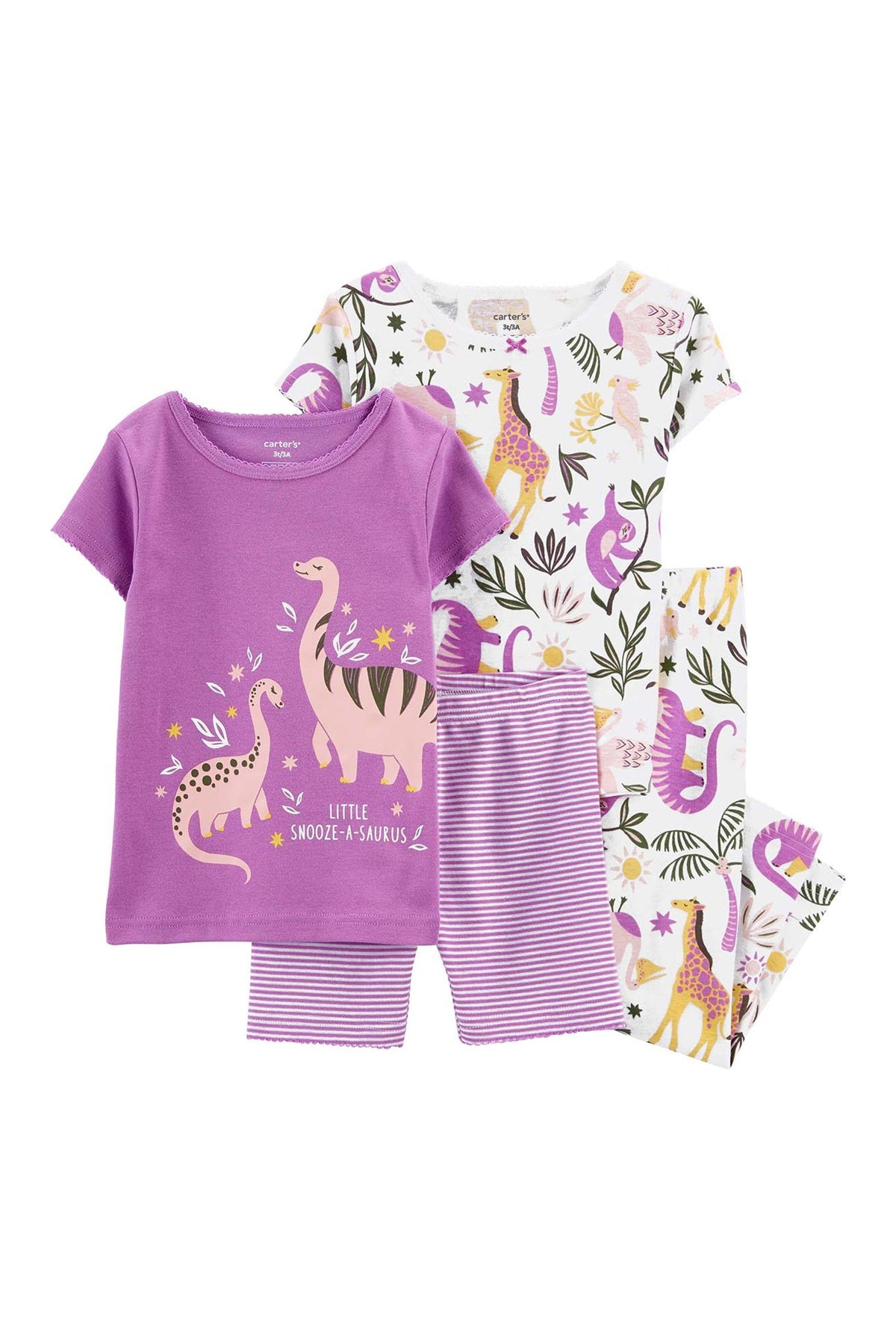 Carter's Küçük Kız Çocuk 4'lü Pijama Set