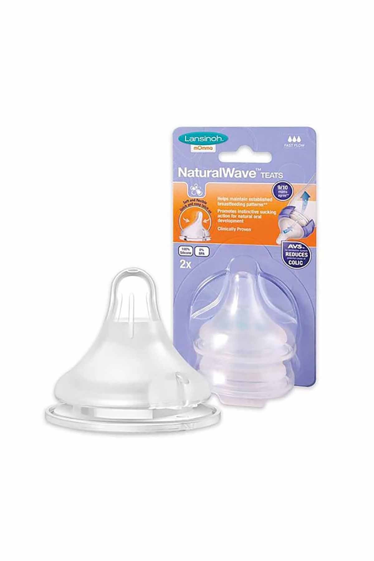 Lansinoh Natural Wave Biberon Emziği Yavaş Akışlı