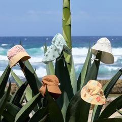 Lassig Bucket Hat Flowers UV Korumalı Şapka Vanilla