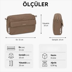 Lassig Buggy Bebek Bakım Organizer Çanta Hazelnut