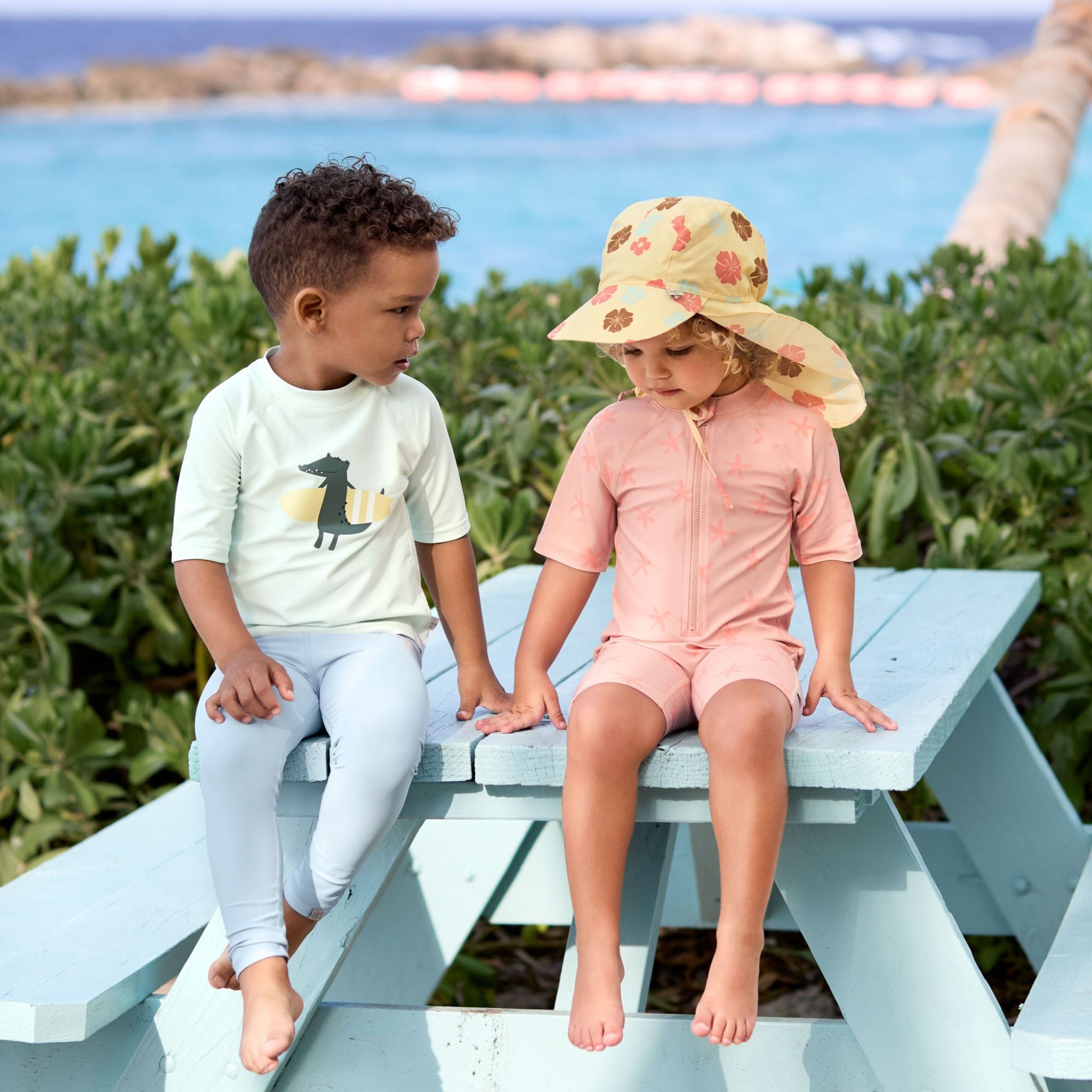 Lassig Crocodile UV Korumalı Kısa Kollu Mayo Tişört Açık Mavi 7