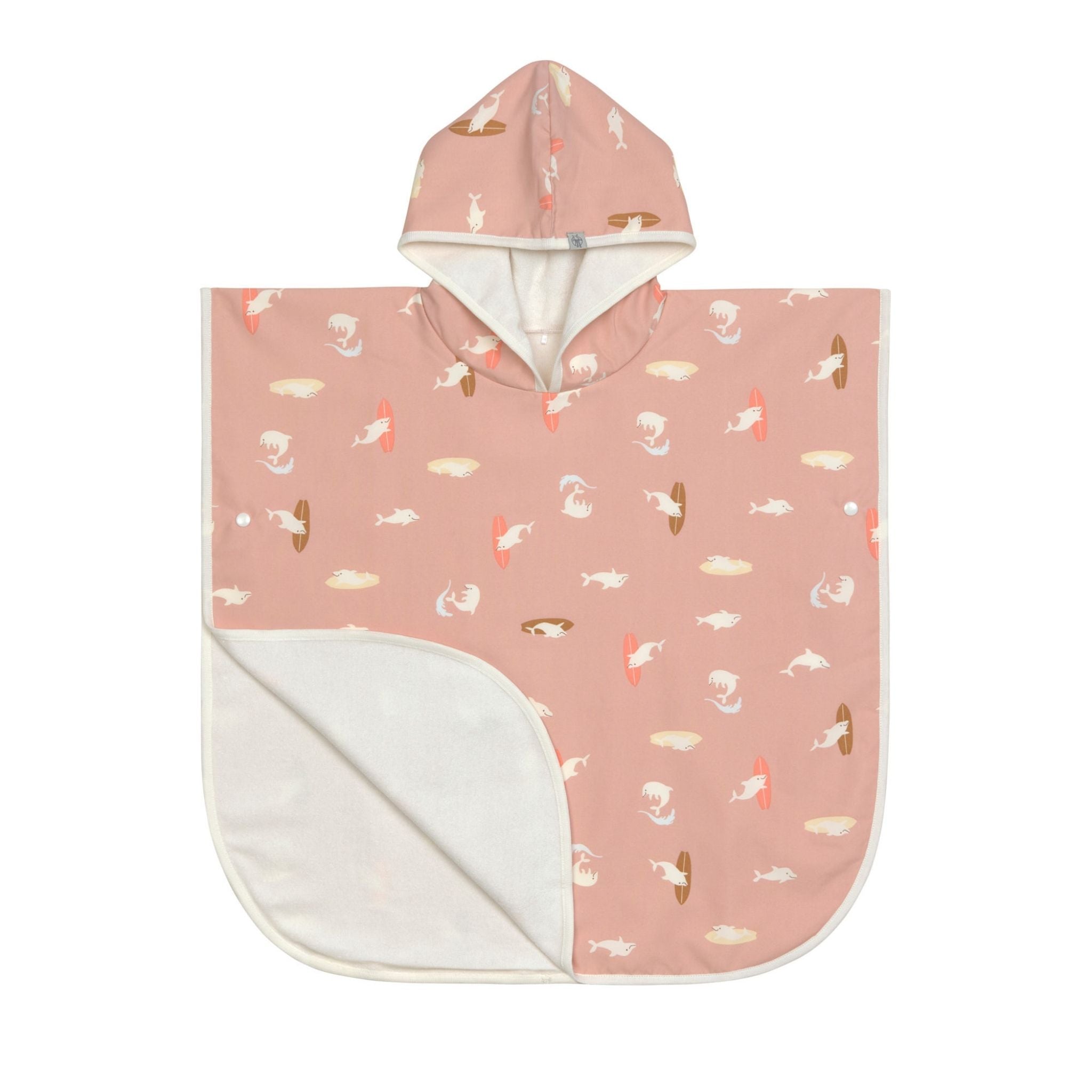 Lassig Dolphin UV Korumalı Plaj Çocuk Panço Somon