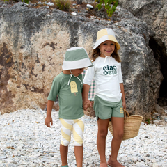 Lassig Fishing Hat UV Korumalı Şapka Checkerboard Green Sea Salt