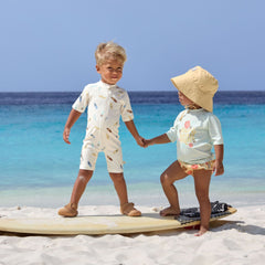 Lassig Flowers UV Korumalı Kısa Kollu Mayo Tişört Sea Foam