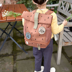 Lassig Happy Prints Mini Rolltop Sırt Çantası Caramel