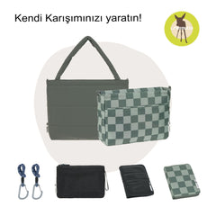 Lassig Mix Multi Bag Bebek Arabası Organizer Çanta Yeşil 9