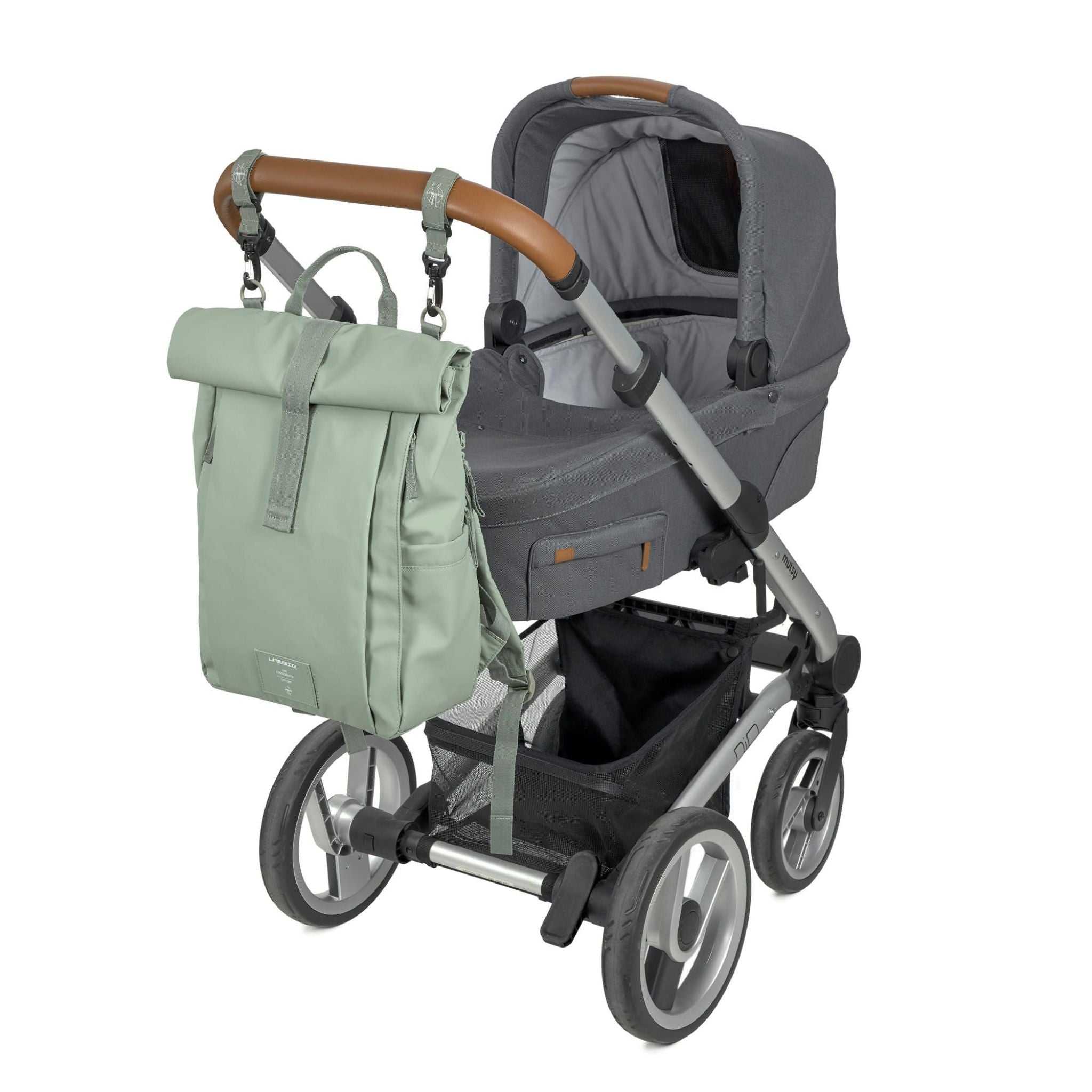 Lassig Rolltop Up Bebek Bakım Sırt Çantası Açık Yeşil 6