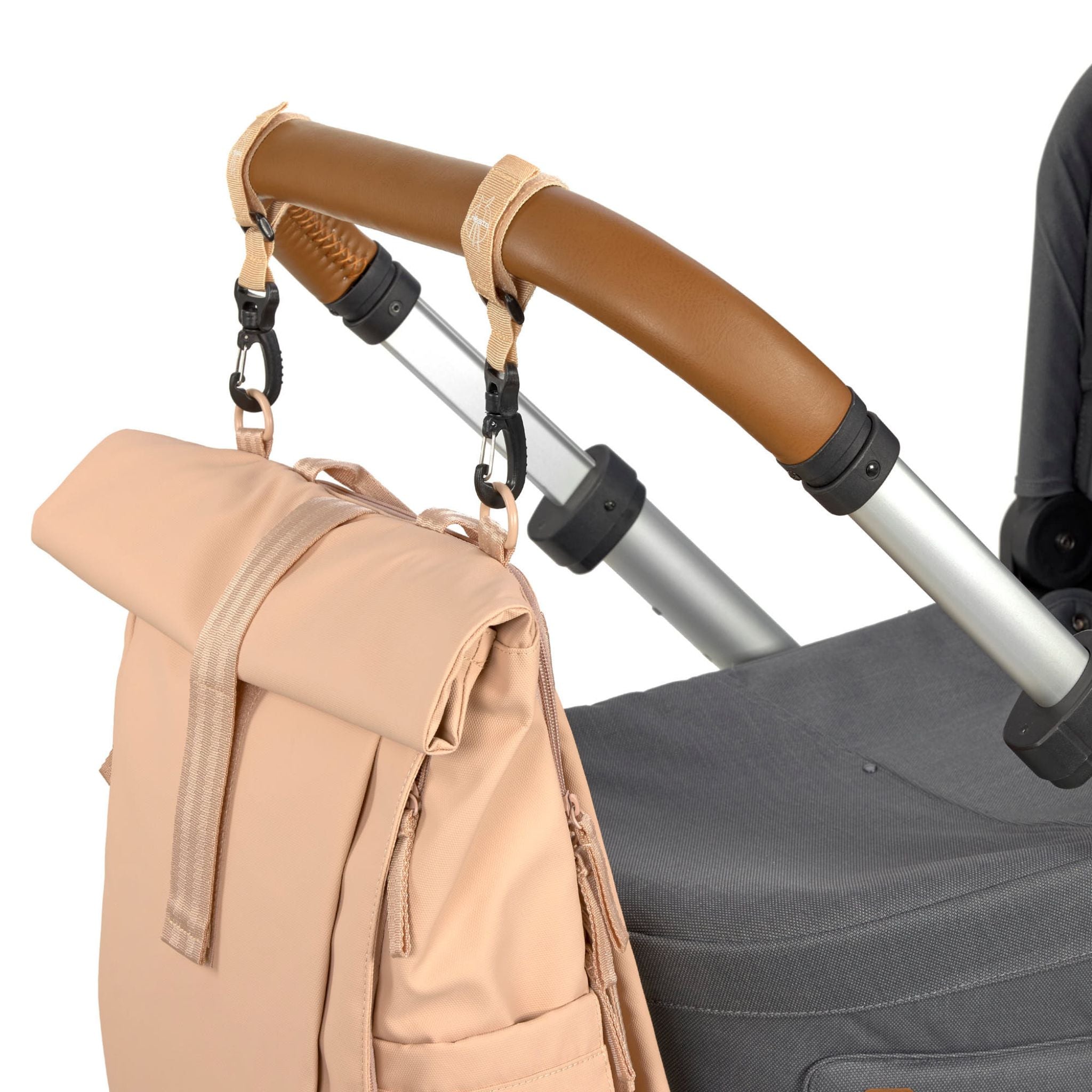 Lassig Rolltop Up Bebek Bakım Sırt Çantası Somon 5