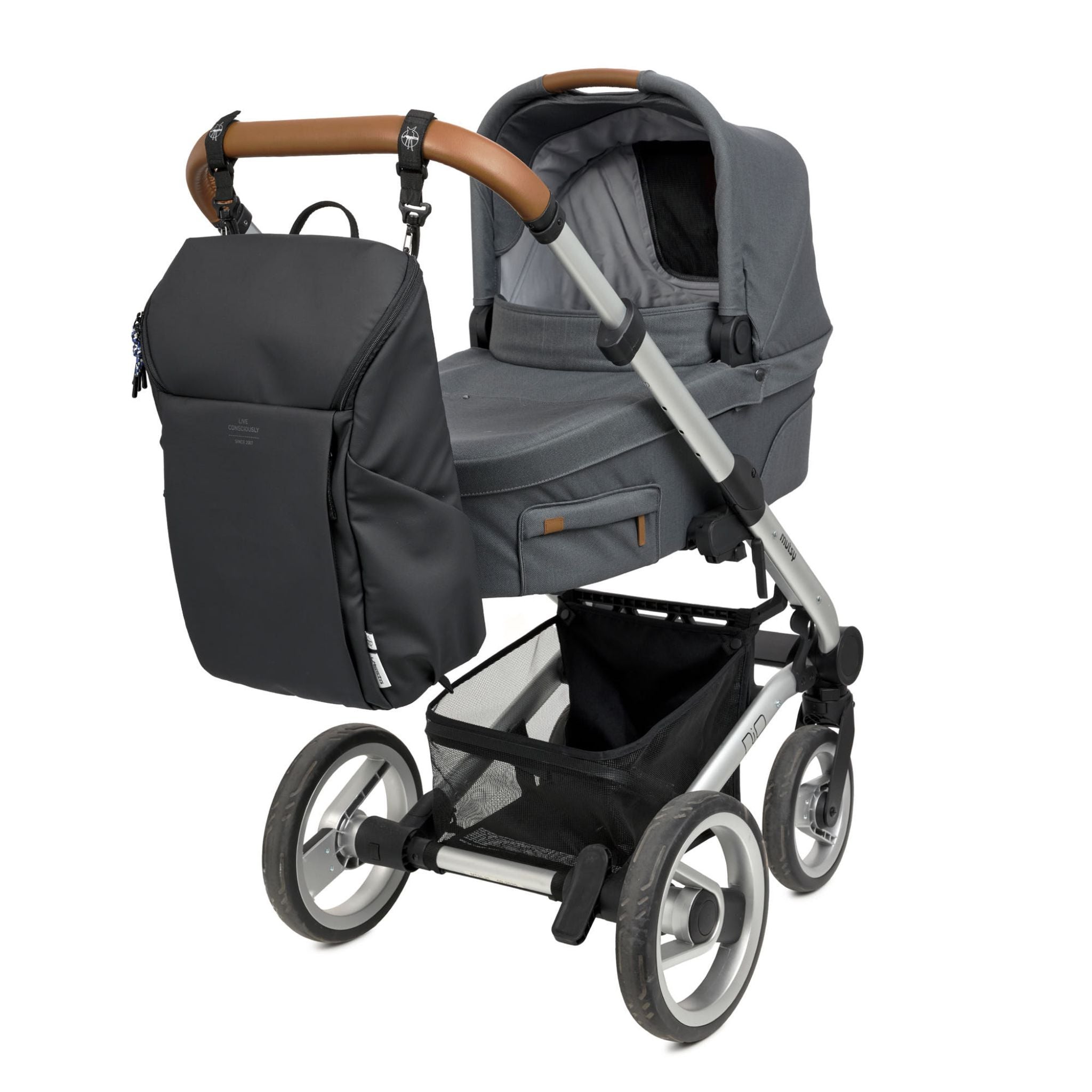 Lassig Slender Up Bebek Bakım Sırt Çantası Siyah 7