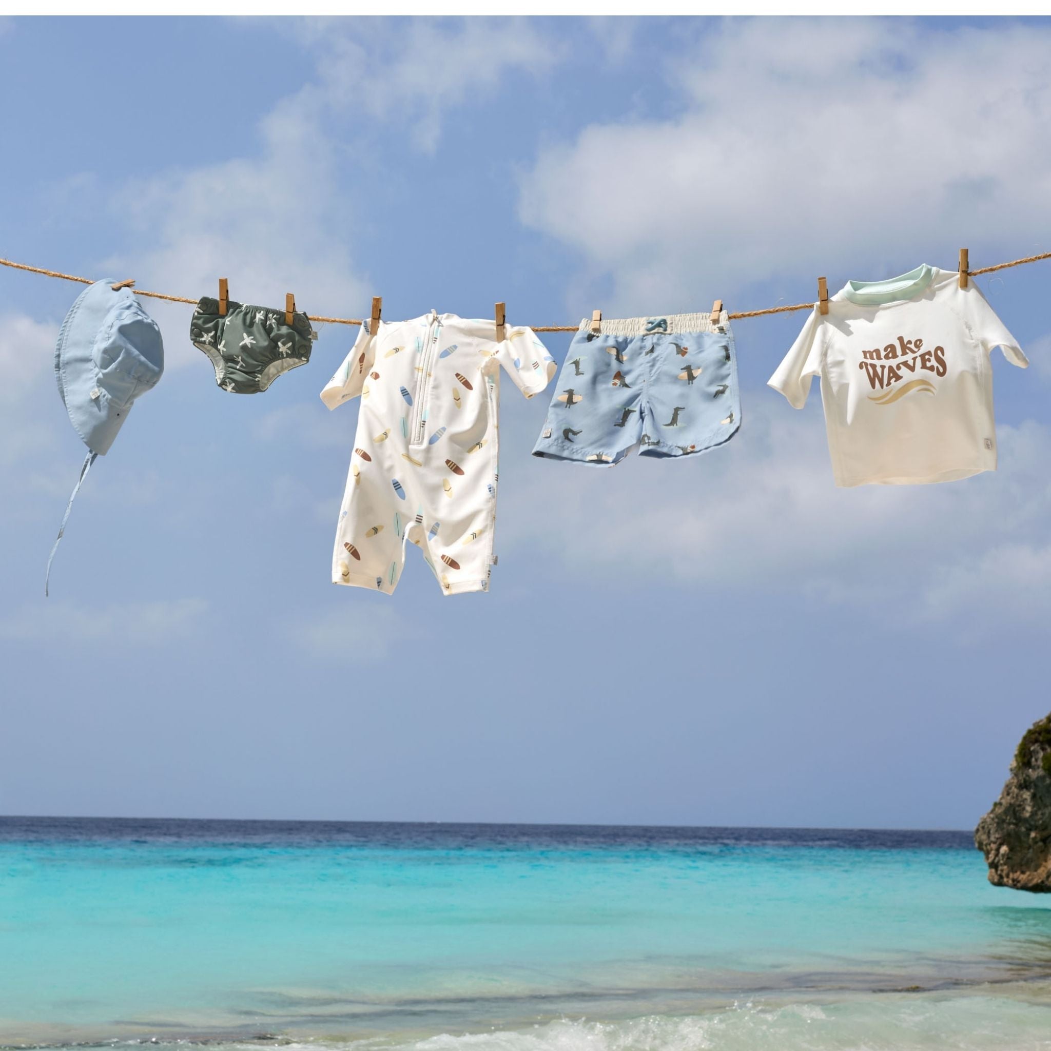 Lassig Surfboards UV Korumalı Mayo Beyaz 3