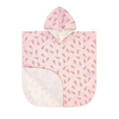 Lassig UV Korumalı Plaj Çocuk Panço Ice Cream Pale Pink
