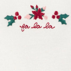 Carter's Layette Christmas Kız Bebek Body Pantolon 3’lü Set