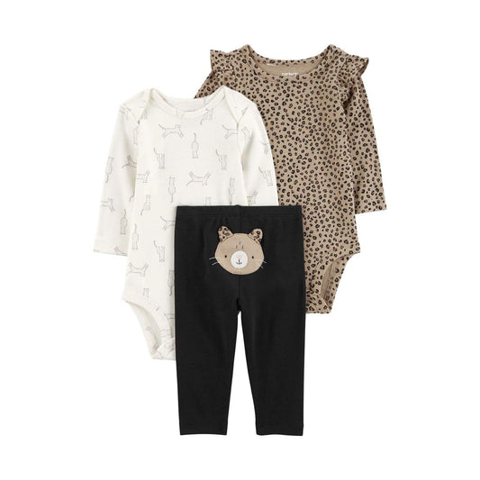 Carter's Layette Kız Bebek Body Pantolon 3’lü Set