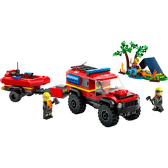 Lego City 4x4 Kurtarma Botlu İtfaiye Kamyonu 60412 Yapım Seti (301 Parça)