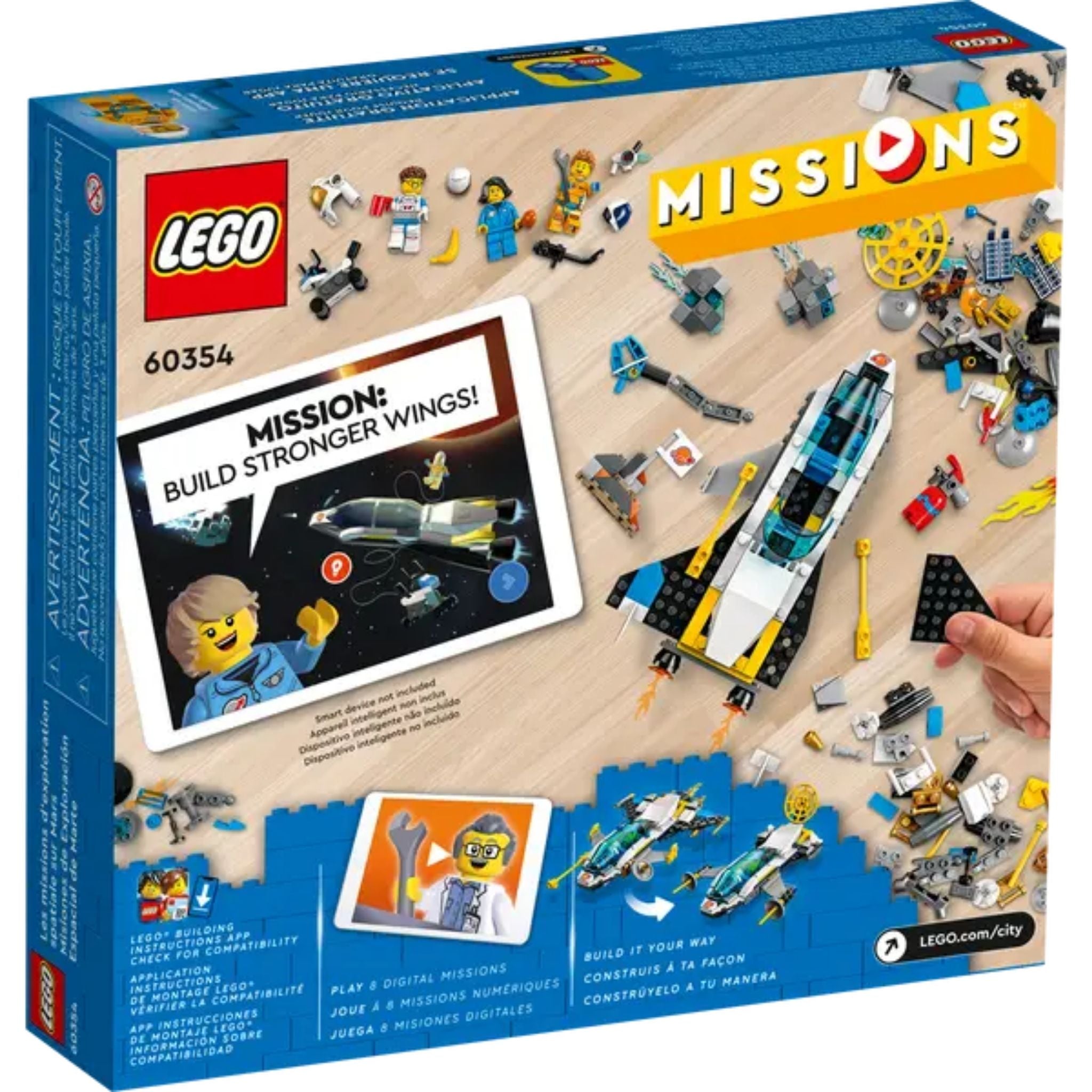 Lego City Mars Uzay Aracı Keşif Görevleri 60354 Yapım Seti (298 Parça)