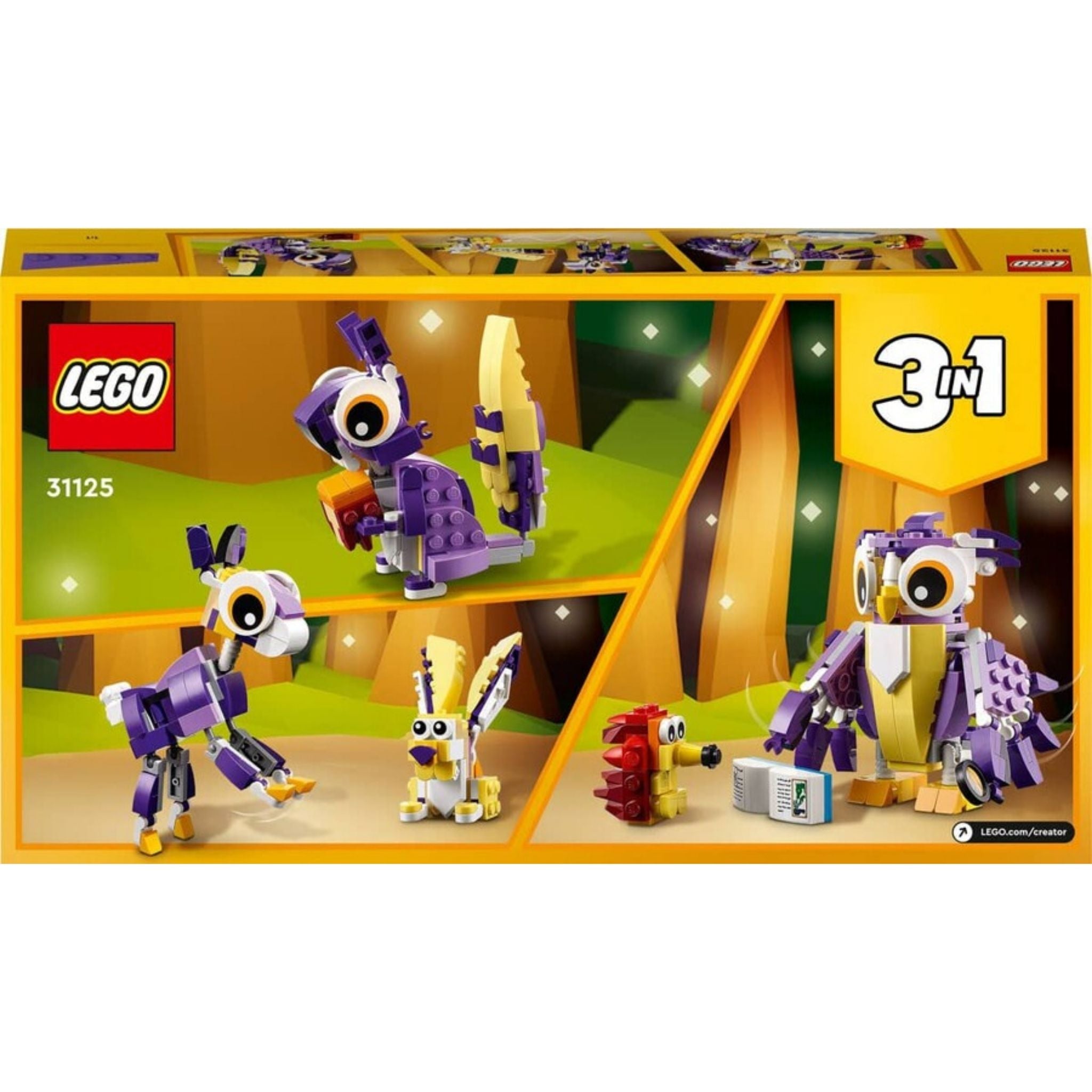 Lego Creator 3’ü 1 Arada Fantastik Orman Yaratıkları 31125