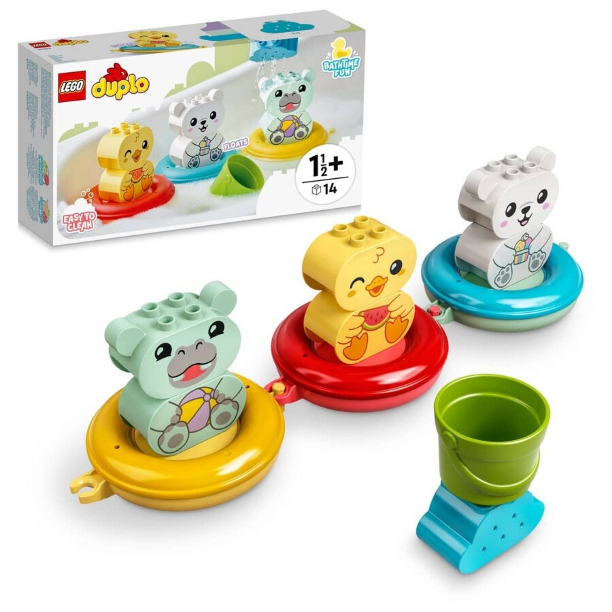 Lego Duplo İlk Banyo Zamanı Eğlencesi: Yüzen Hayvan Treni 10965 Yapım Seti (14 Parça) - Welcome Baby