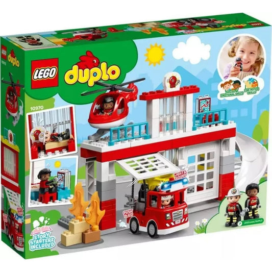 Lego Duplo Kurtarma İtfaiye Merkezi Ve Helikopter 10970 Yapım Seti (117 Parça)