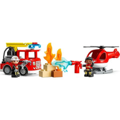 Lego Duplo Kurtarma İtfaiye Merkezi Ve Helikopter 10970 Yapım Seti (117 Parça)