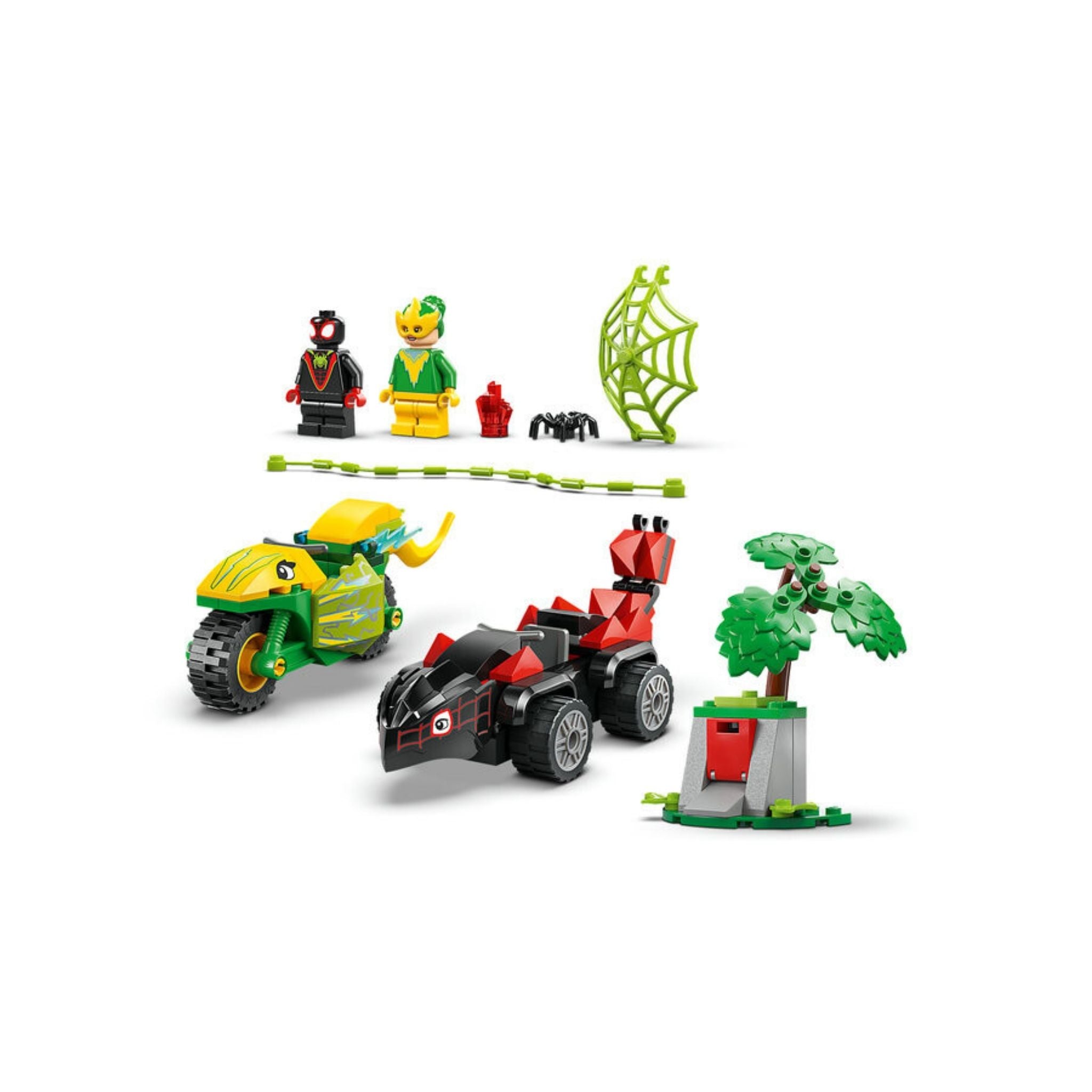 Lego Marvel Spidey ve İnanılmaz Arkadaşları Spin ve Elektro Dinozor Aracı Takibi 11198