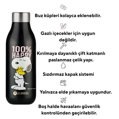 Les Artistes Paris Isı Yalıtımlı Çelik Termos 500ml Happy Snoopy