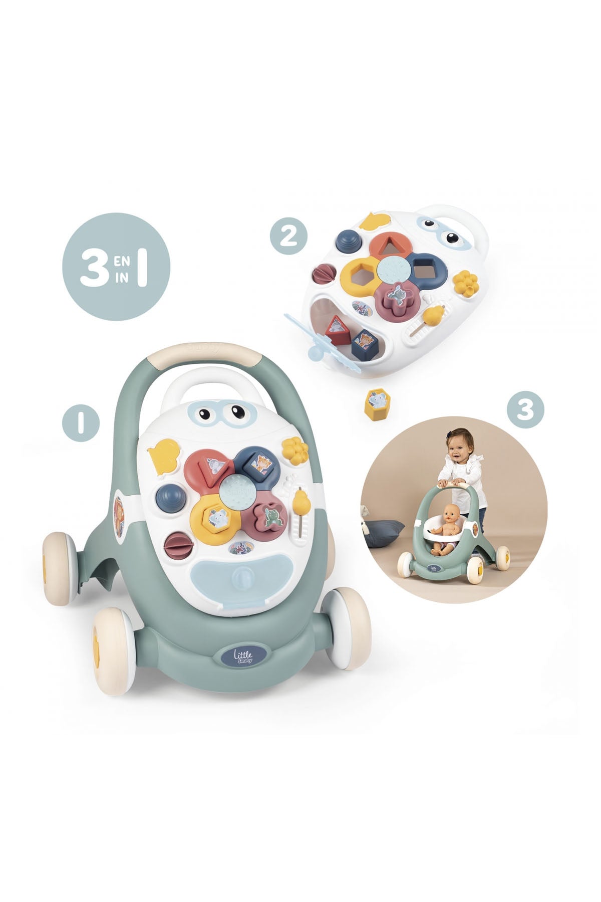 Little Smoby 3 in 1 Yürüme Arkadaşı